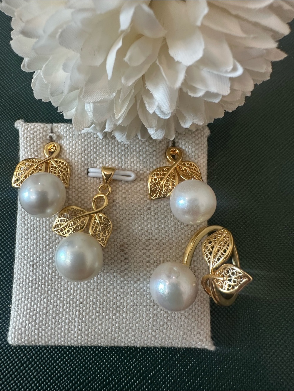 Authentic south sea pearls in micron settings